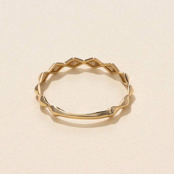 14k solid gold Sculpture ring | Sculpture Ring | Birthday Gift | Tehrani Jewelry - Picture 2 of 4